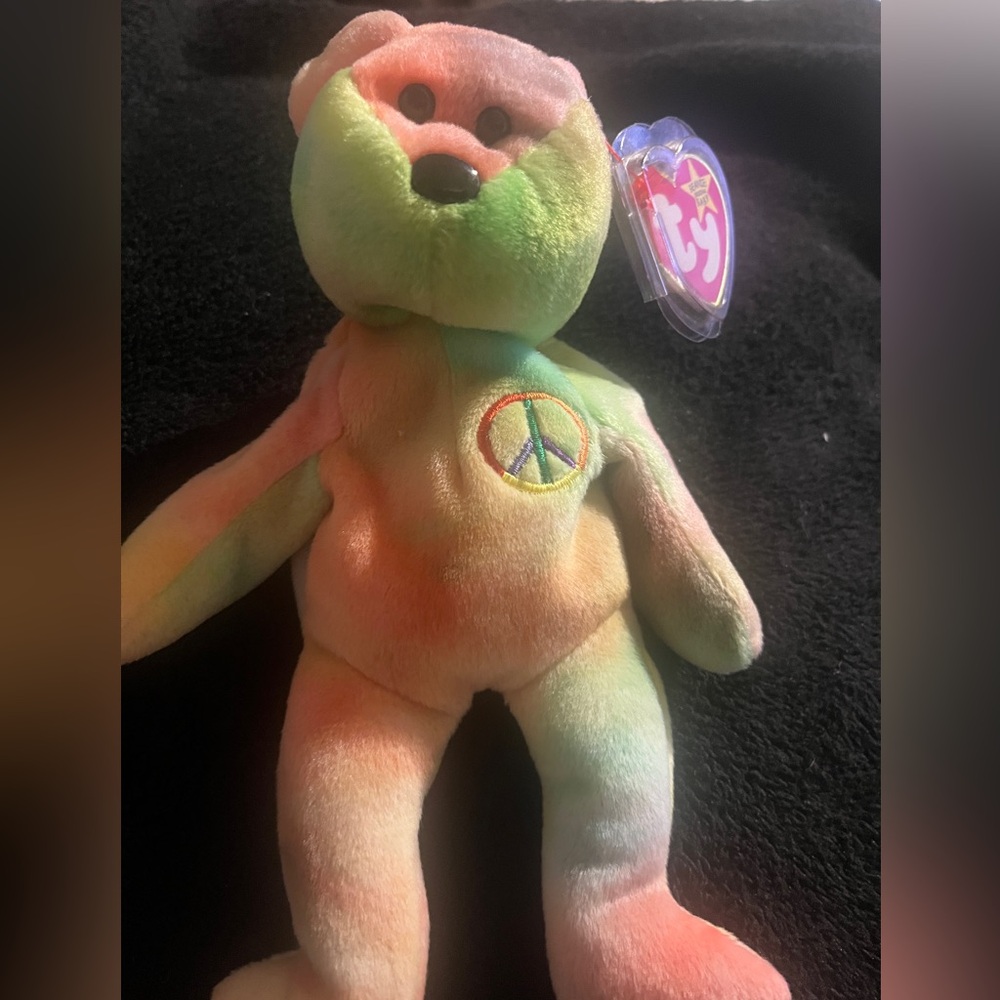 Ty Beanie Babie Peace Bear